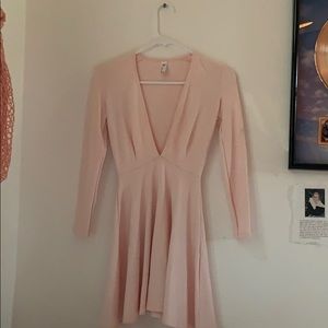 American Apparel V Neck Skater Dress